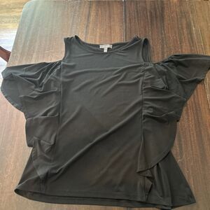 E84 The Limited EUC Women's Black Cold Shoulder Top Size L